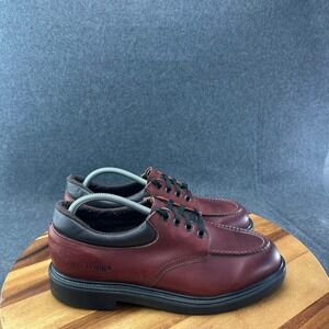 Vintage Red Wing 105 Moc-Toe Oxford Shoes Super Sole Made In USA Mens Sz 10D
